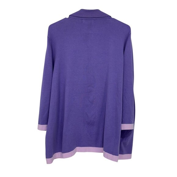 Designers Originals Women Purple Open Front Cardigan Size XL Soft/Strech Fabric - Picture 11 of 11
